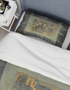 Gold Geometric Tapestry II - Glam Duvet Cover Set