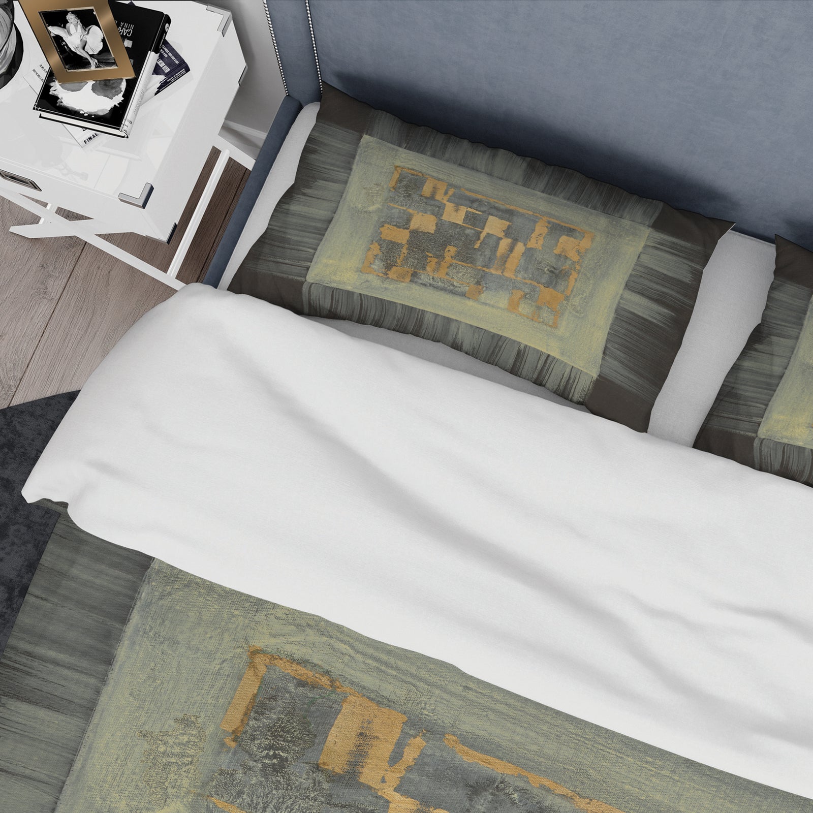 Gold Geometric Tapestry II - Glam Duvet Cover Set