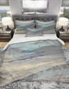 Rock Teal Panel I - Geometric Duvet Cover Set