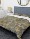 Gold Geometric Tapestry III - Glam Duvet Cover Set