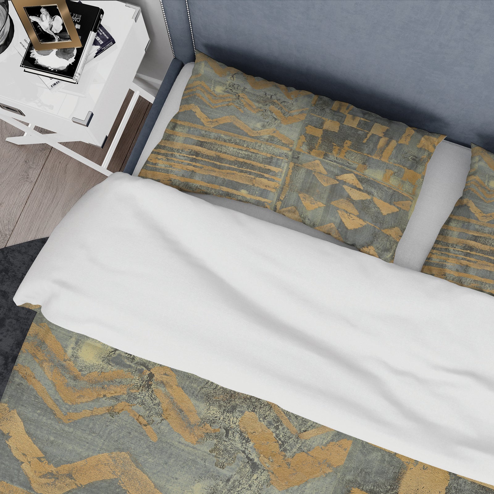 Gold Geometric Tapestry III - Glam Duvet Cover Set