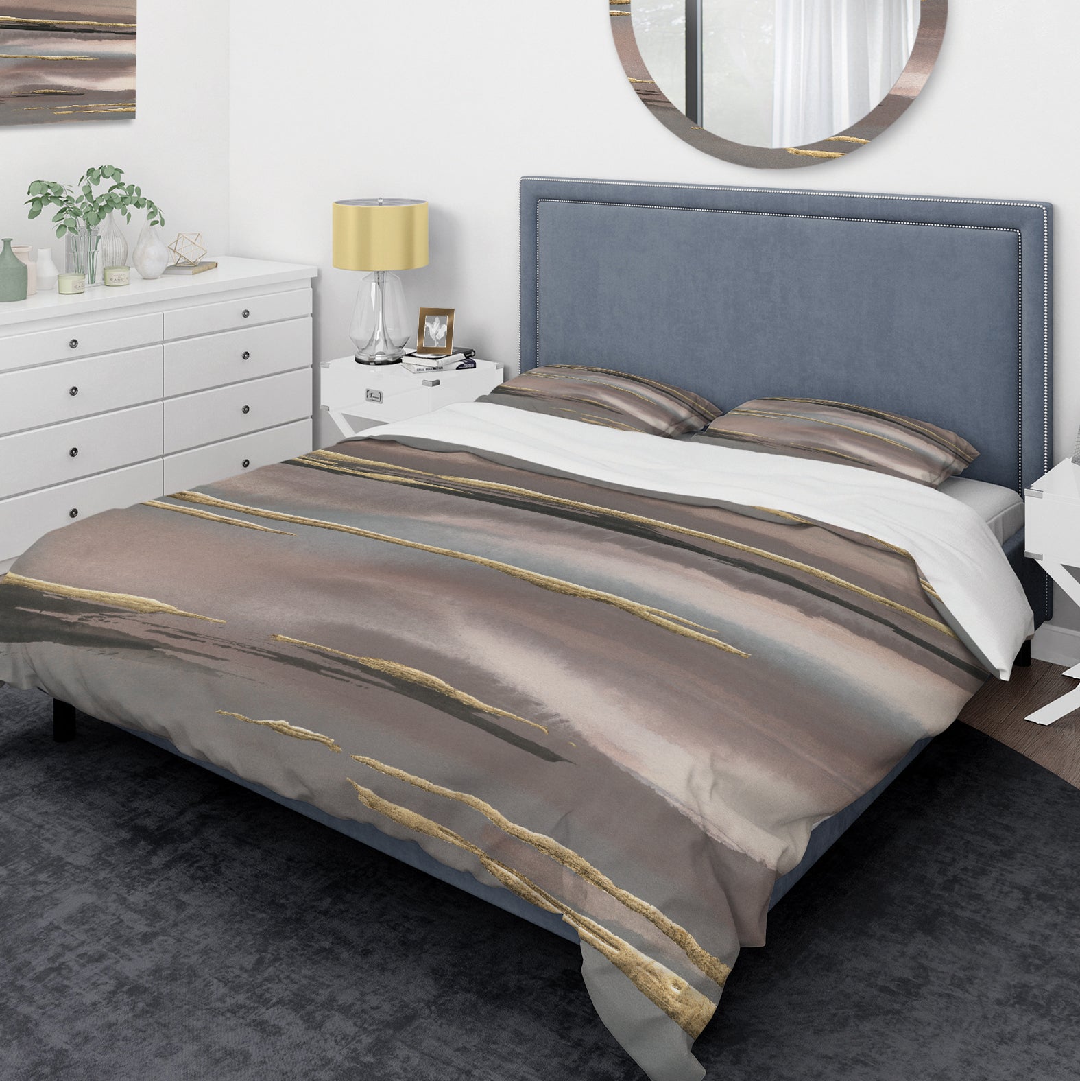 Glamorous Morning Fog I - Glam Duvet Cover Set