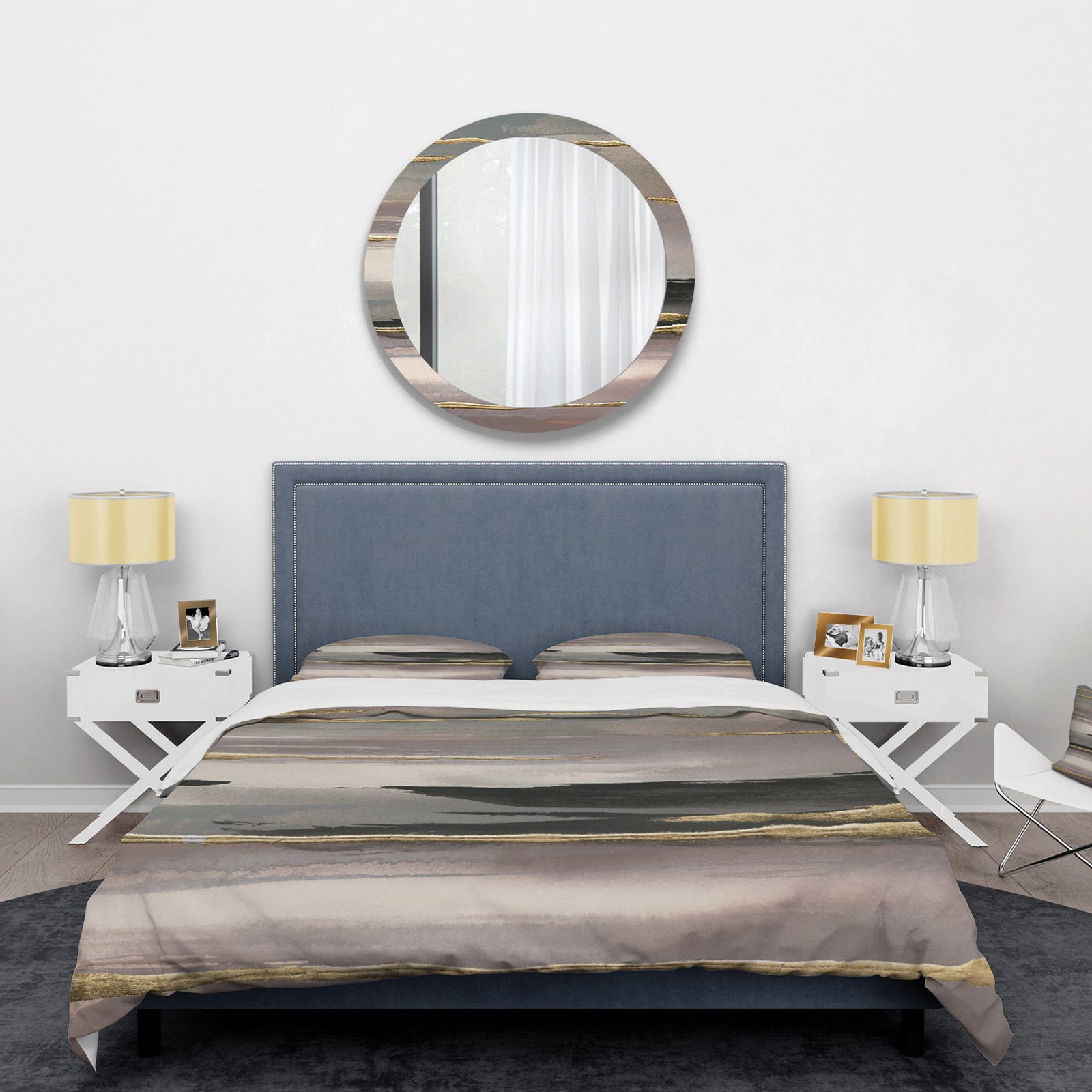 Glamorous Morning Fog II - Glam Duvet Cover Set