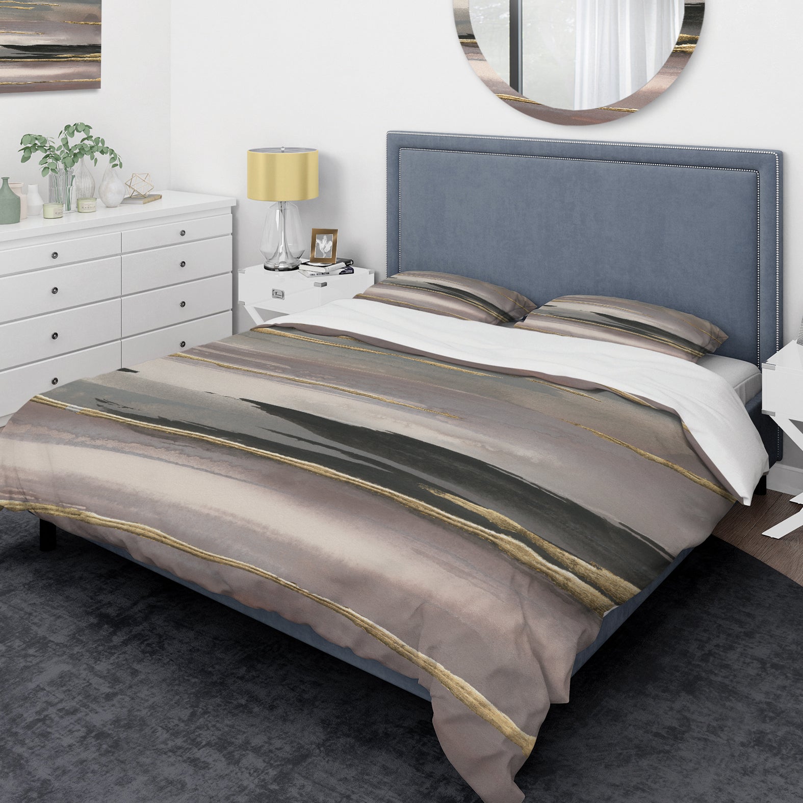 Glamorous Morning Fog II - Glam Duvet Cover Set