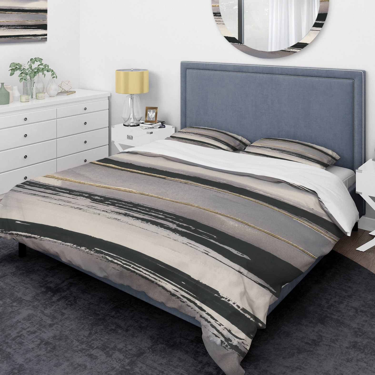 Glamorous Morning Fog III - Glam Duvet Cover Set