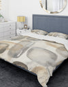 Neutral Oval Grey Stones I - Glam Duvet Cover Set