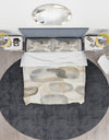 Neutral Oval Grey Stones II - Glam Duvet Cover Set