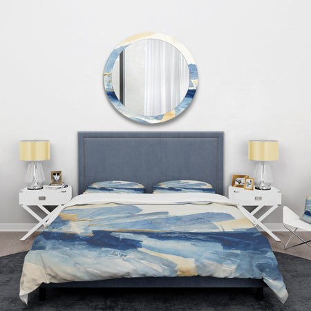 Metallic Gold Indigo I - Glam Duvet Cover Set