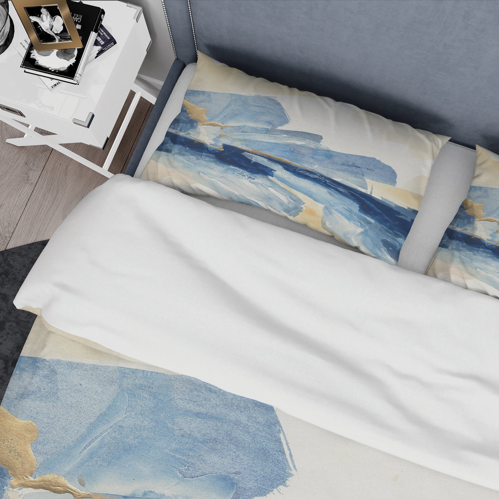 Metallic Gold Indigo I - Glam Duvet Cover Set