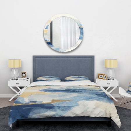 Metallic Gold Indigo II - Glam Duvet Cover Set