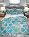 Natural Blue Circle - Geometric Duvet Cover Set