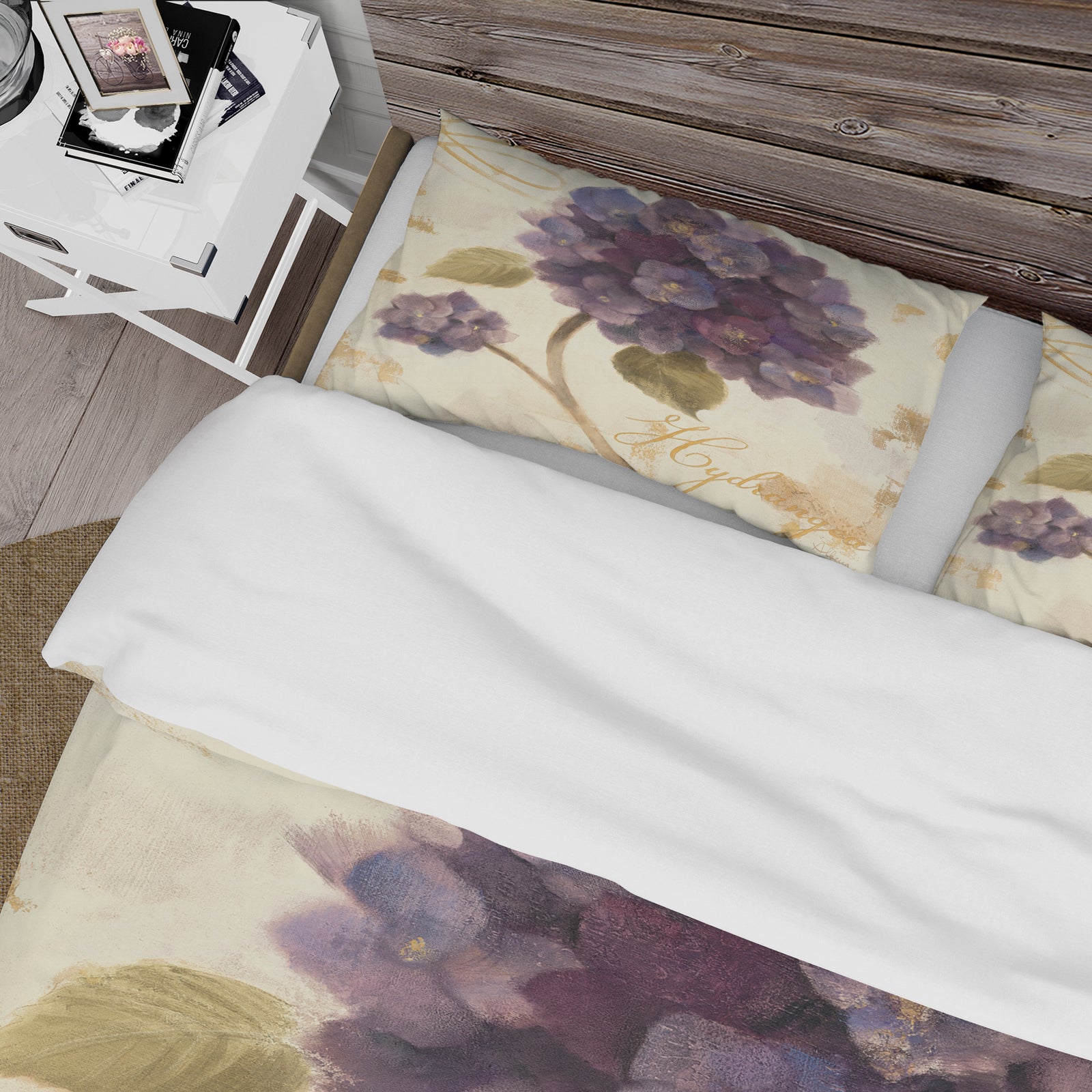 Abundant Hydrangea Flower II - Cottage Duvet Cover Set