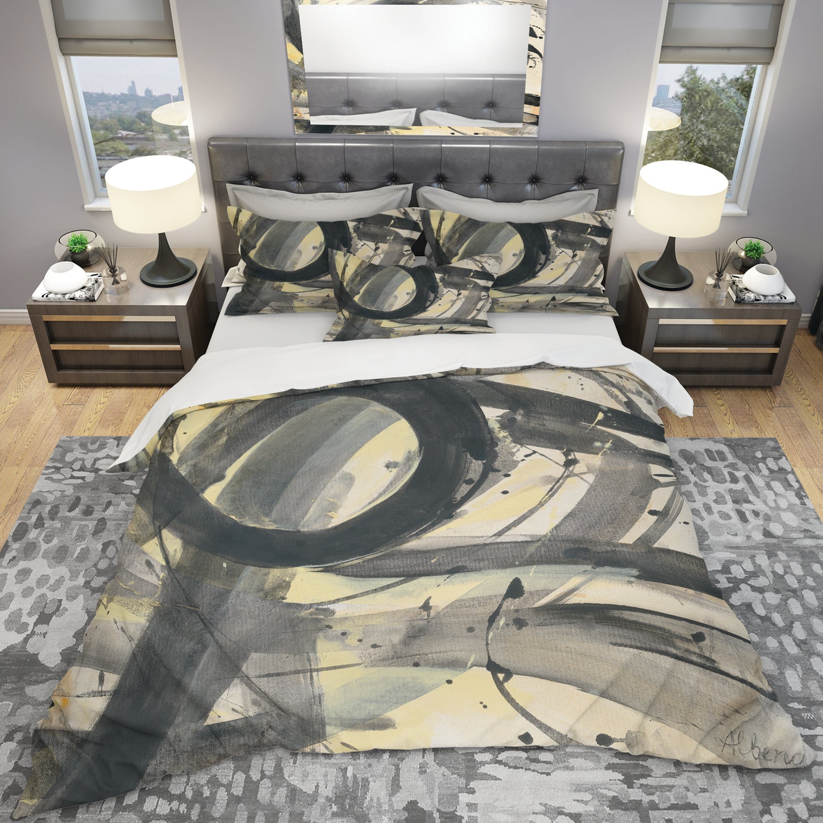 Minimalistic Roller IV - Geometric Duvet Cover Set
