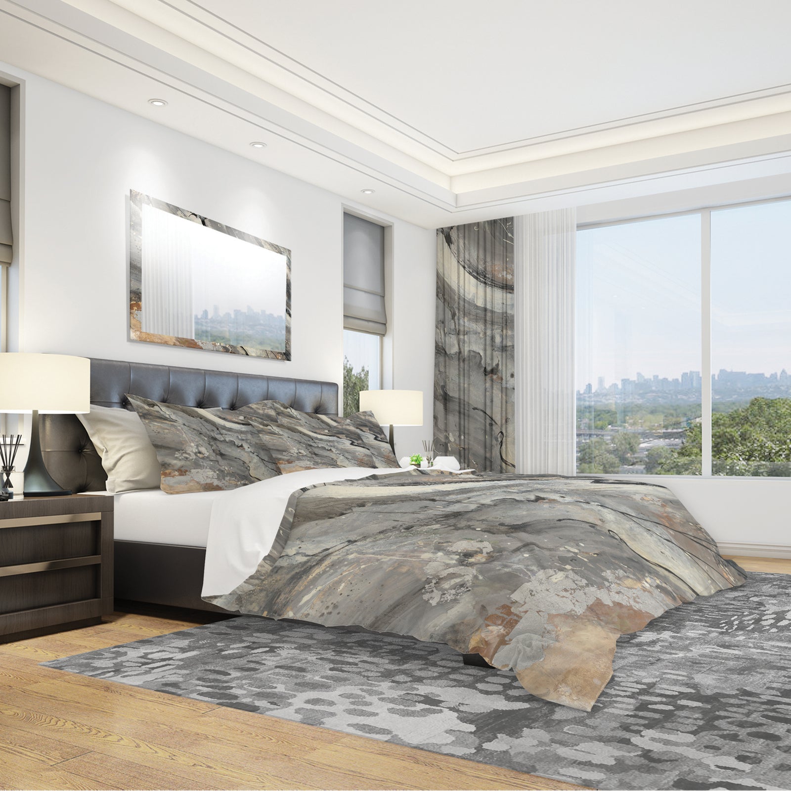 Fire and Ice Minerals V - Geometric Duvet Cover Set