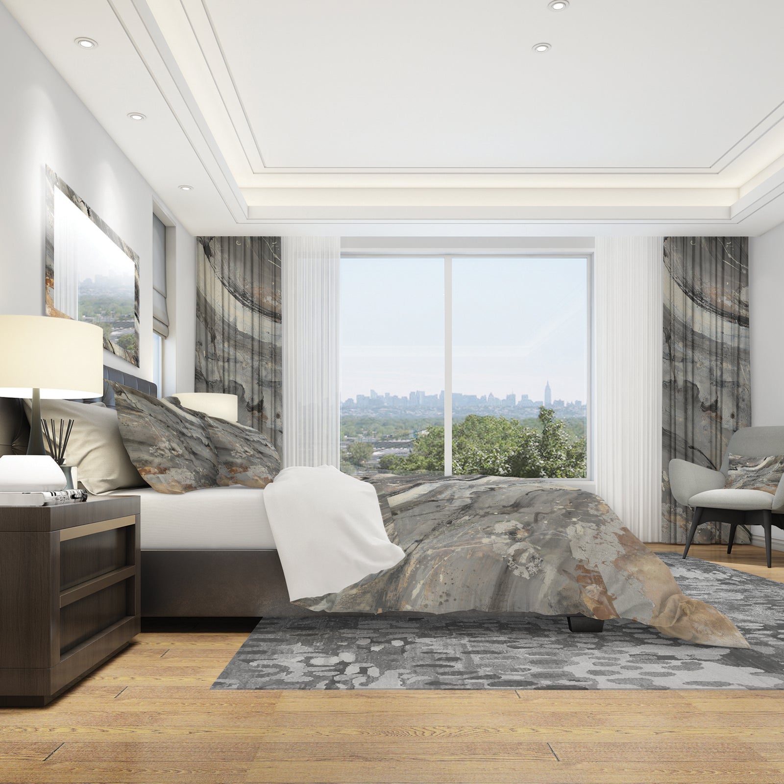 Fire and Ice Minerals V - Geometric Duvet Cover Set