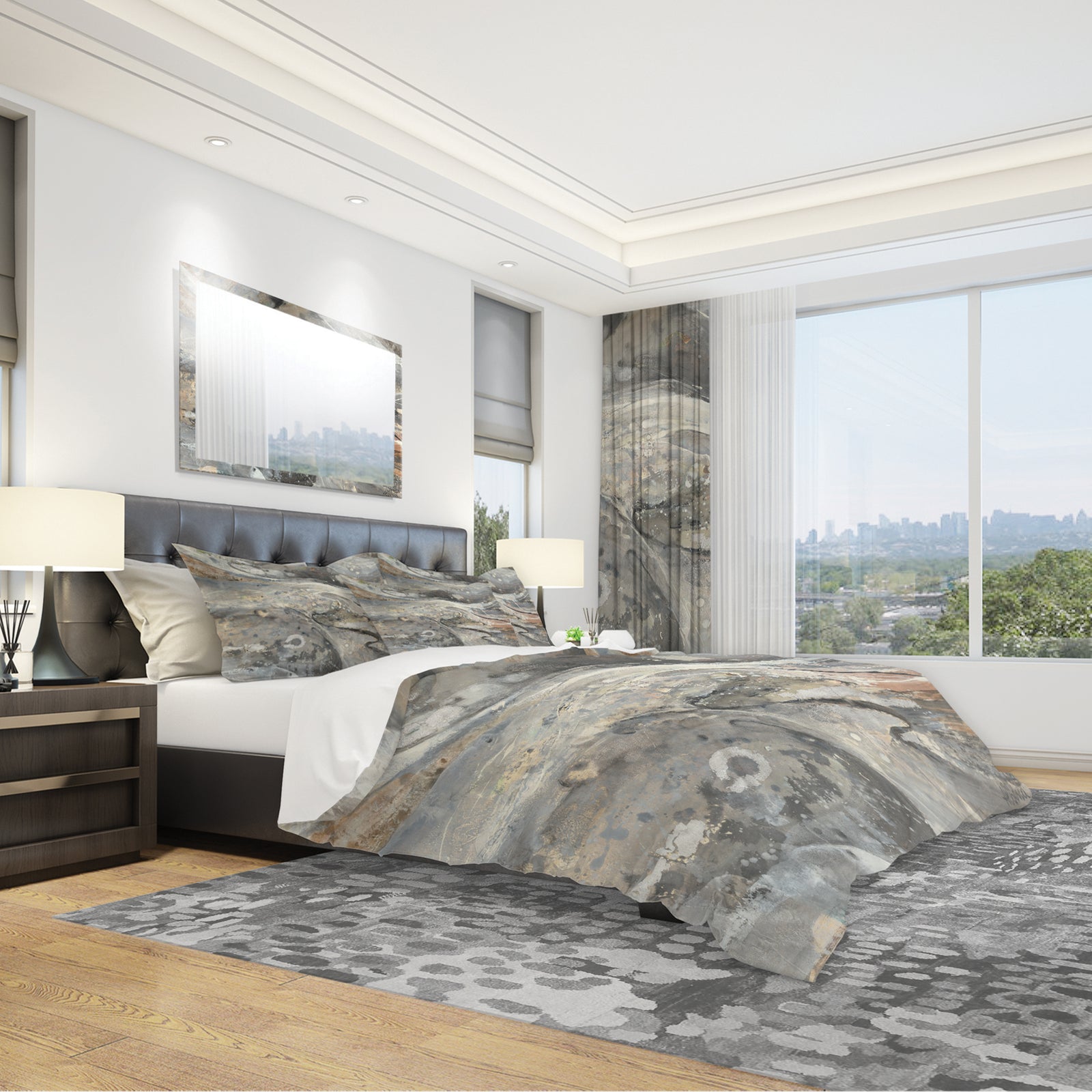 Fire and Ice Minerals VI - Geometric Duvet Cover Set