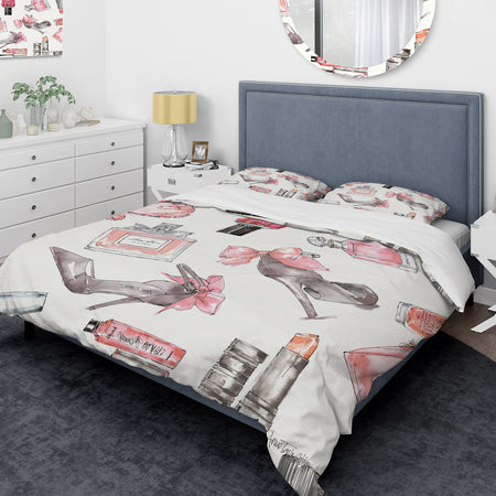 Glam Chic Accents Pattern I - Glam/Teenage Duvet Cover Set
