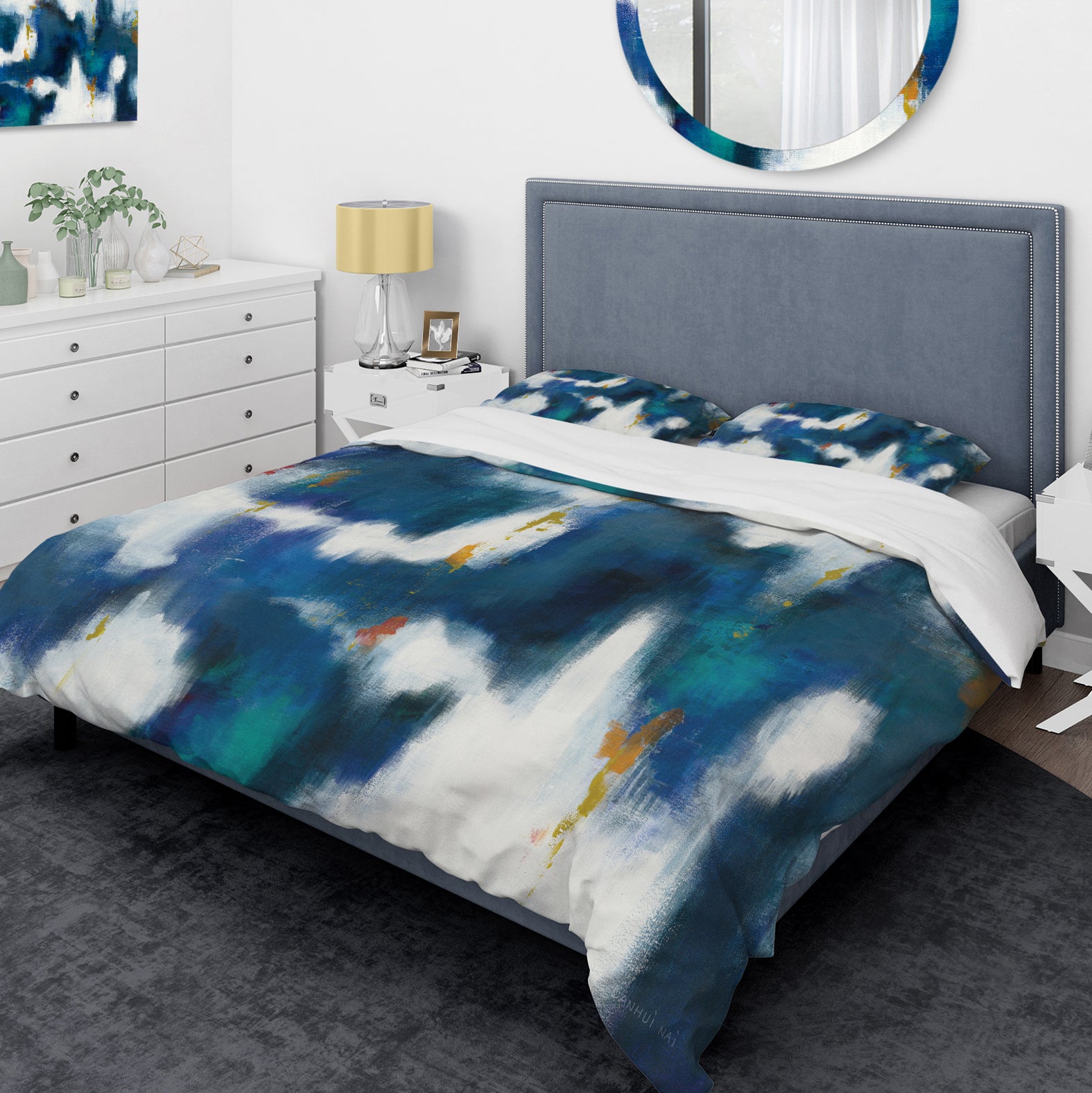 Blue Glam Texture II - Glam Duvet Cover Set