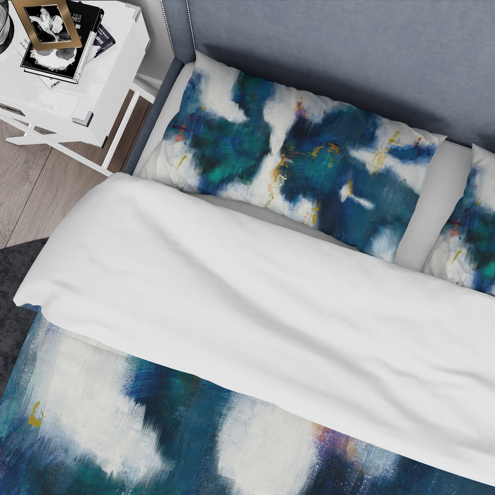 Blue Glam Texture I - Glam Duvet Cover Set