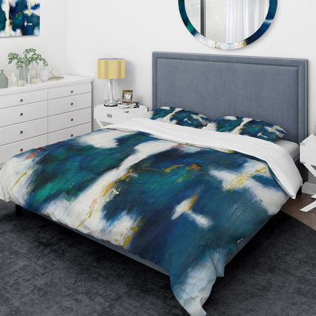 Blue Glam Texture I - Glam Duvet Cover Set