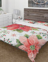 Country Flower snowflakes III - Farmhouse Duvet Cover Set