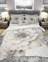 Indigold Grey Peonies I - Cottage Duvet Cover Set