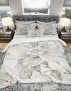 Indigold Grey Peonies II - Cottage Duvet Cover Set