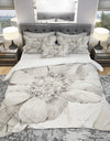 Indigold Grey Peonies III - Cottage Duvet Cover Set