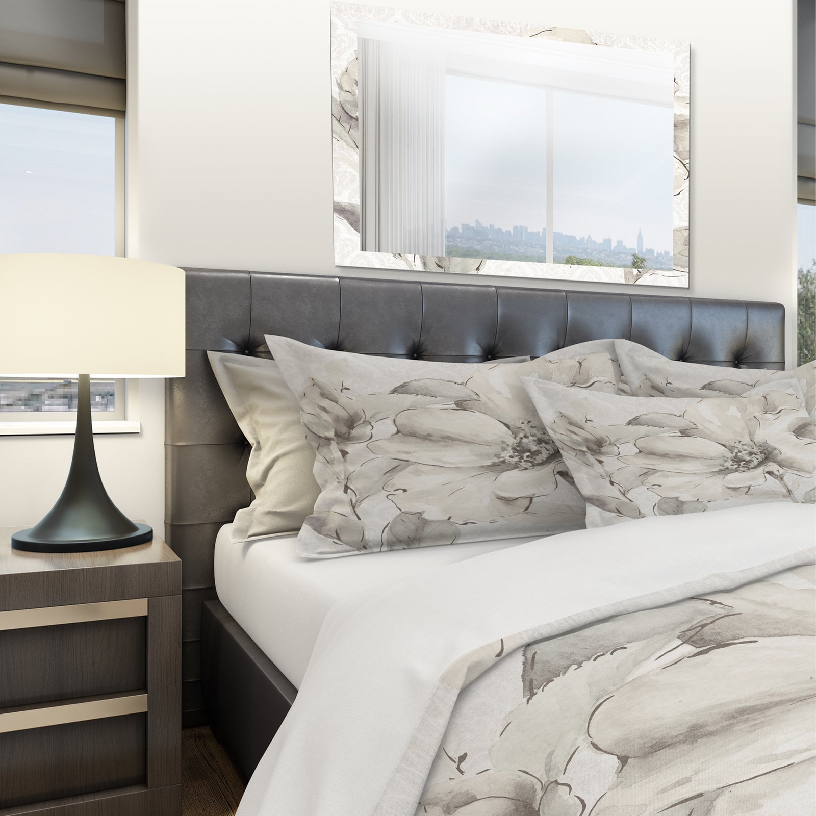 Indigold Grey Peonies IV - Cottage Duvet Cover Set
