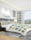 Green Tones Geometric Circles - Geometric Duvet Cover Set