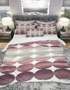 Plum Dots minimal geometric I - Geometric Duvet Cover Set