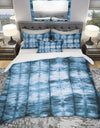 Indigo watercolor geometrical IV - Geometric Duvet Cover Set