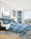 Indigo watercolor geometrical IV - Geometric Duvet Cover Set