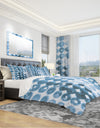 Indigo watercolor geometrical VII - Geometric Duvet Cover Set