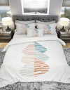 Abstract Orange Drops Meditate IV - Geometric Duvet Cover Set