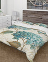 butterfly Blue Garden I - Cottage Duvet Cover Set