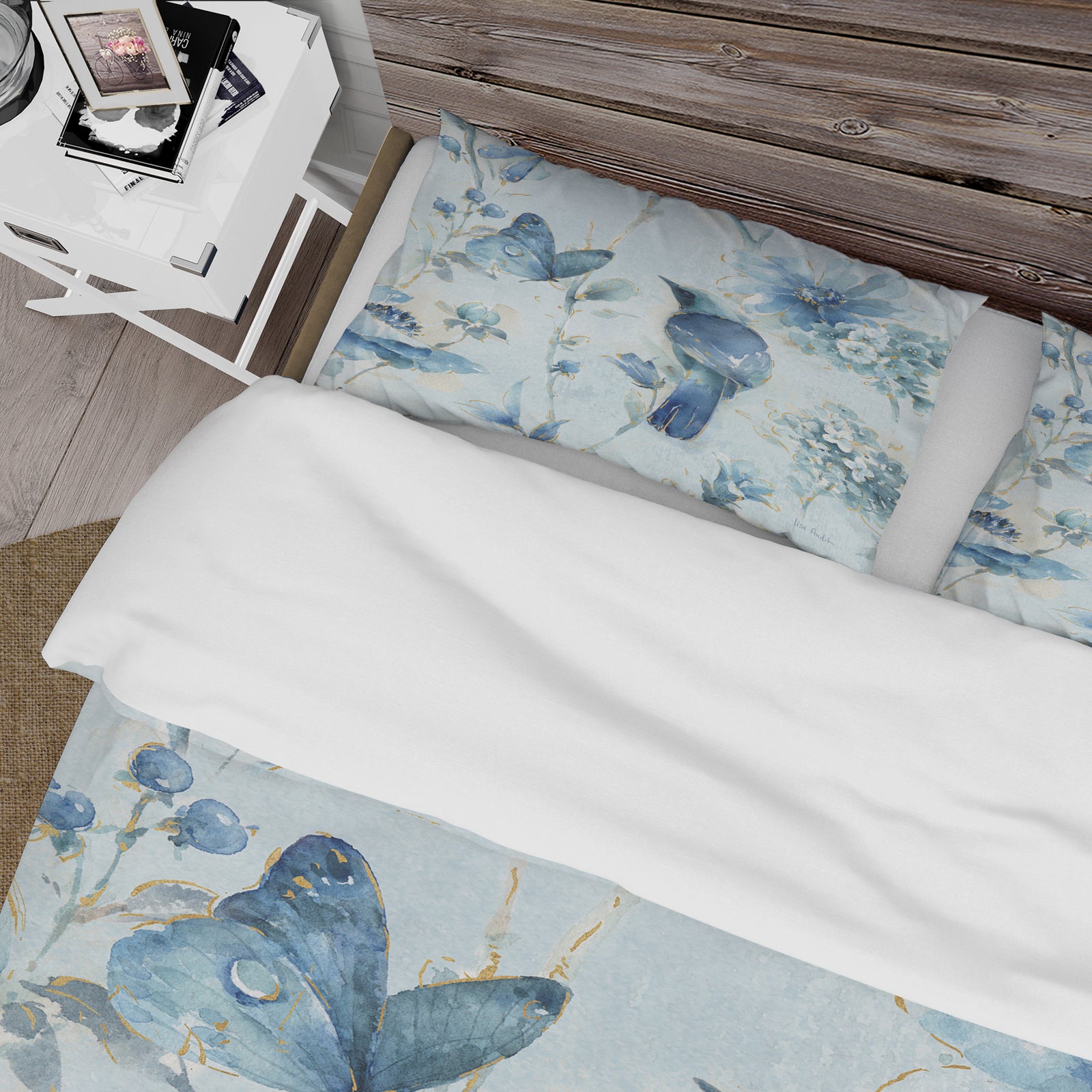 Indigold Watercolor Flower III - Cottage Duvet Cover Set