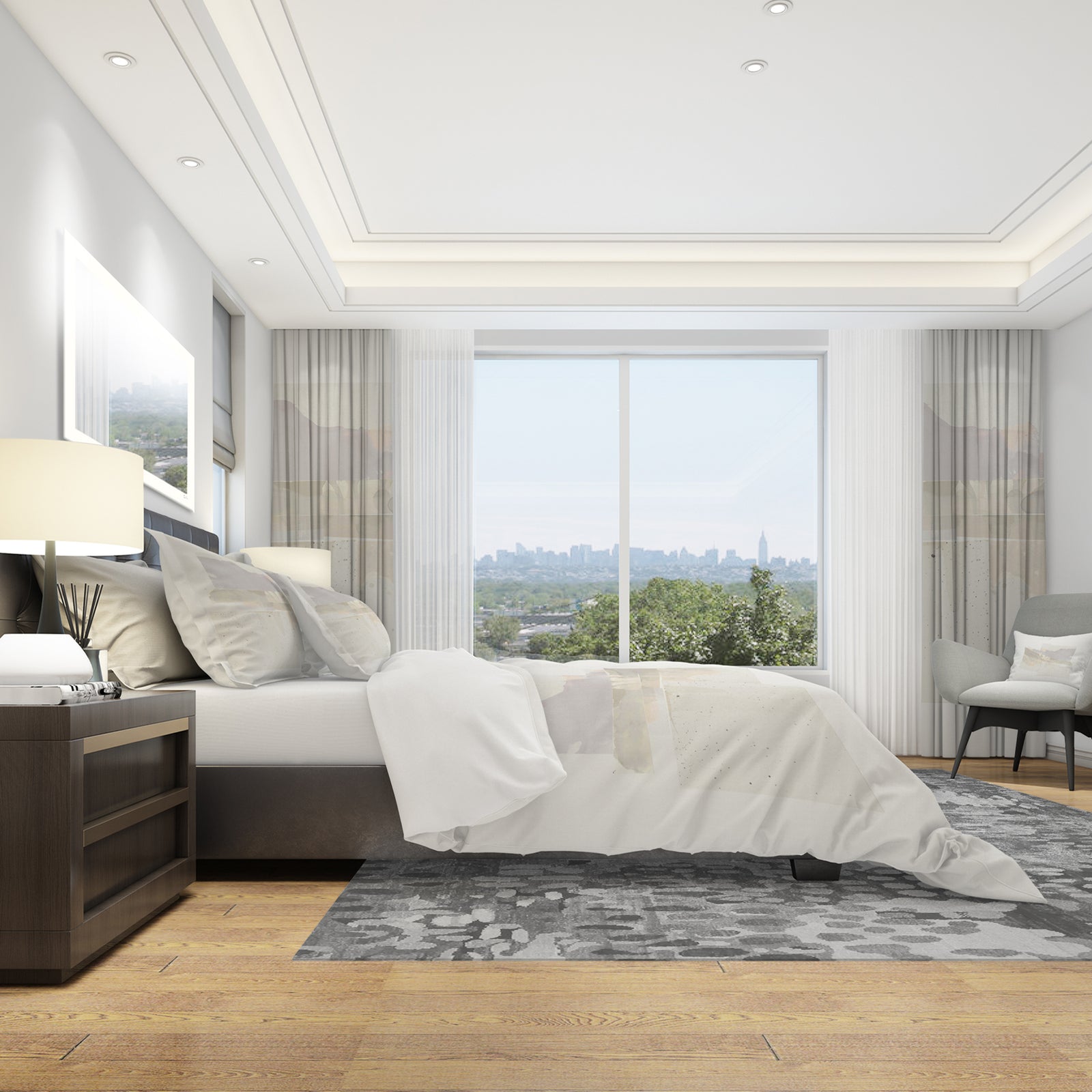 Geometric Neutral Form III - Geometric Duvet Cover Set