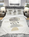 Geometric Balance Neutral I - Geometric Duvet Cover Set