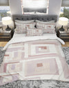 Pink Geometric Form Windows I - Geometric Duvet Cover Set