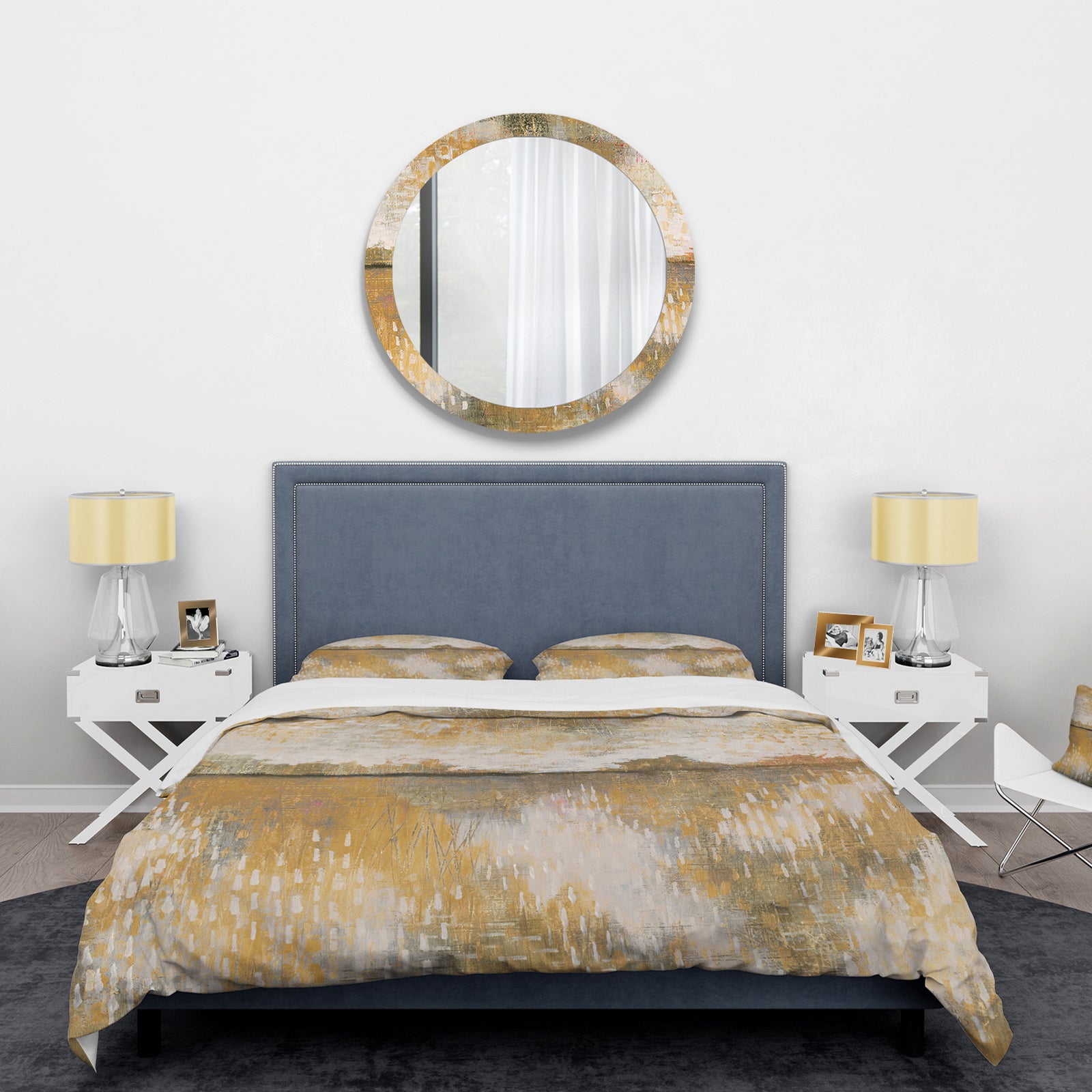 Glam Cream and Brown Curious Sky - Glam Duvet Cover Set