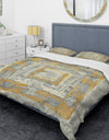 Gold Glam on Grey Tapestry I - Glam Duvet Cover Set