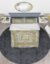 Gold Glam on Grey Tapestry I - Glam Duvet Cover Set