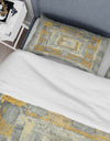 Gold Glam on Grey Tapestry I - Glam Duvet Cover Set