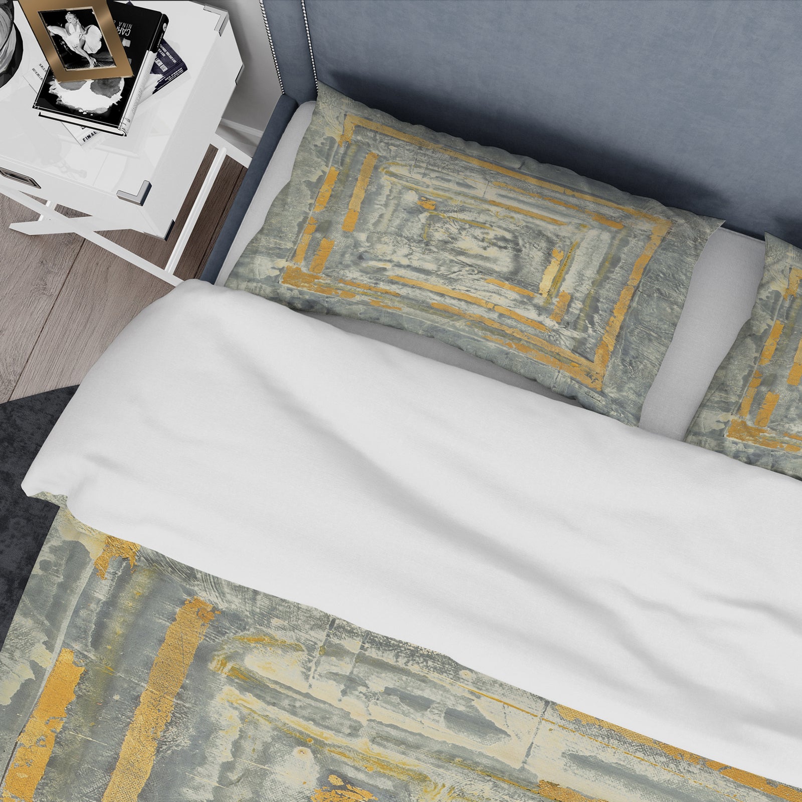 Gold Glam on Grey Tapestry II - Glam Duvet Cover Set
