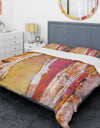 Orange Glam Natural Wood - Glam Duvet Cover Set