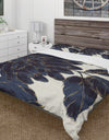 Indigo Gold Metallic Flower - Farmhouse Duvet Cover Set