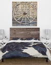 Indigo Gold Metallic Flower - Farmhouse Duvet Cover Set