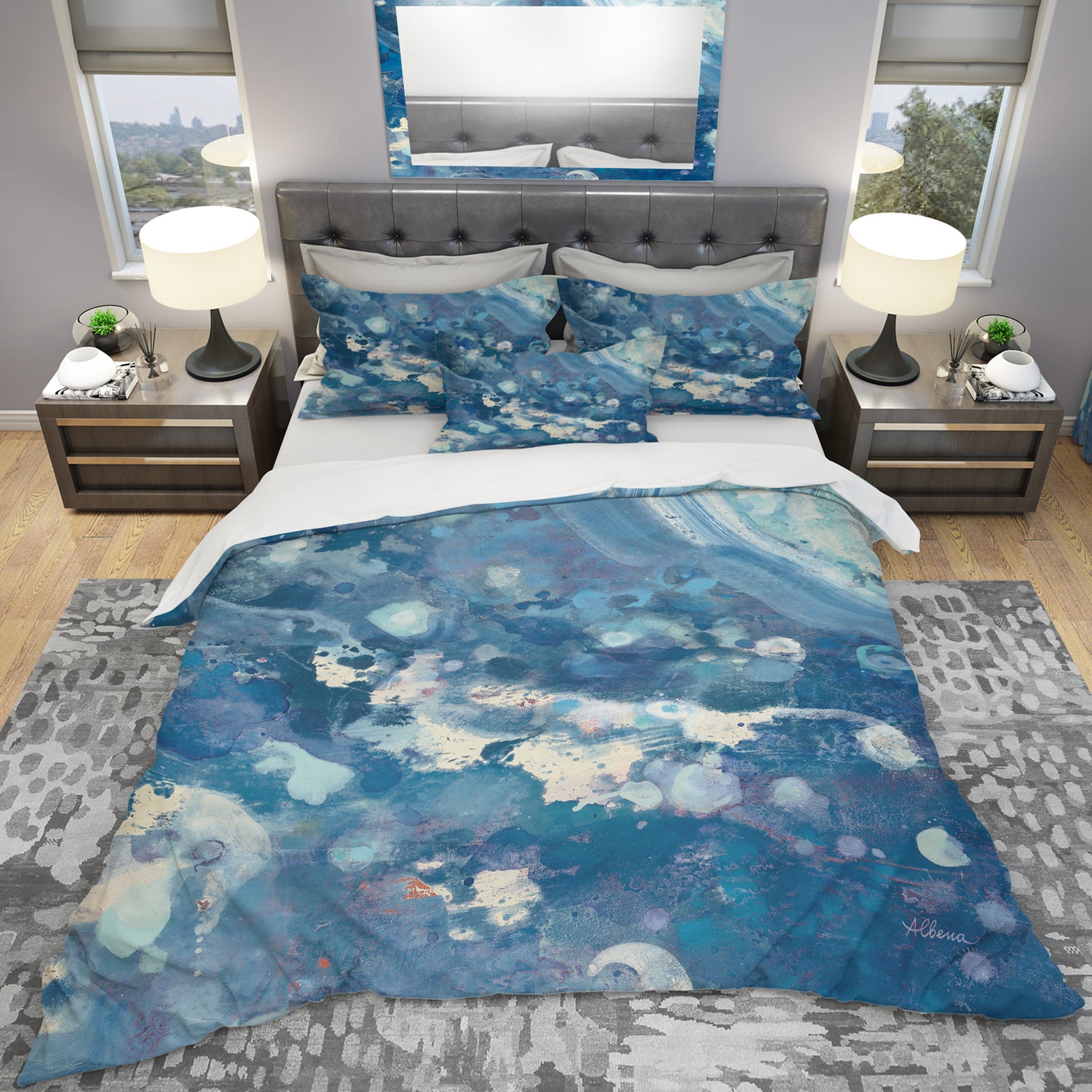 Water III - Geometric Duvet Cover Set