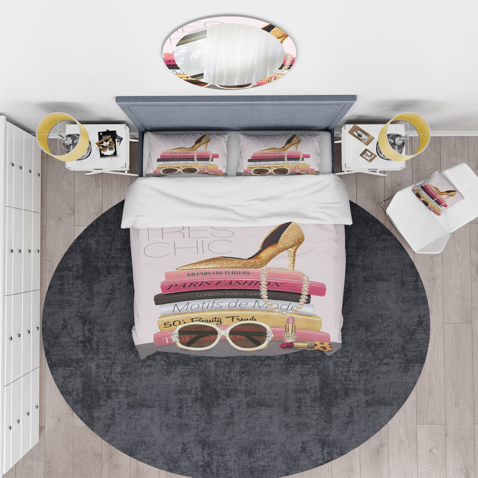 Paris Style II Gold and Black Tres Chic - Glam Duvet Cover Set